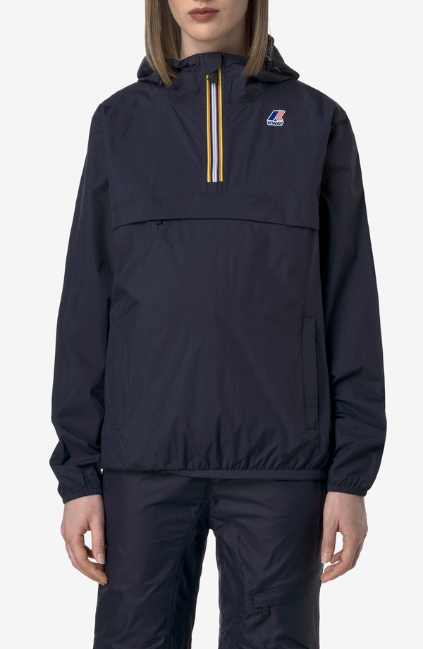 ケイ通い路 レディース アウター 上衣・上衣 K-Way Le Vrai 4.0 Leon Waterepellent Anorak Blue Depth 青み