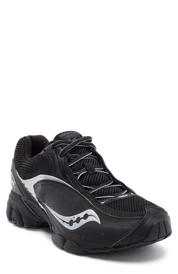 サッカニー レディース シューズ スニーカー Saucony Gender Inclusive ProGrid v2 Sneaker Black/ Silver ブラック｜ReVida 店