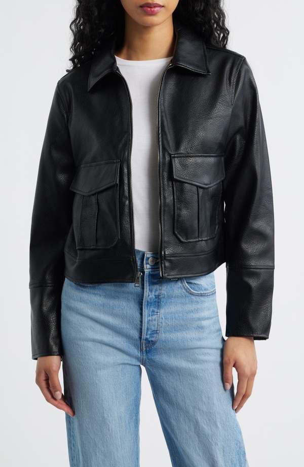 リーバイス レディース アウター ジャケット・ブルゾン レザー フェイクレザー Levi's Faux Leather Moto Jacket Black ブラック