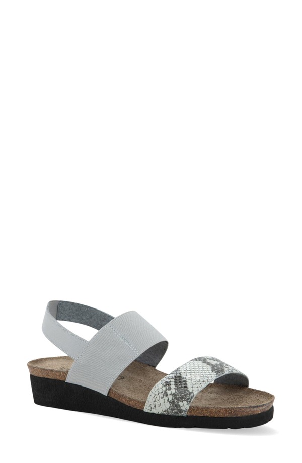 ナオト レディース シューズ サンダル Naot Amy Slingback Sandal Black/ White/ Gray ホワイト｜ReVida 店