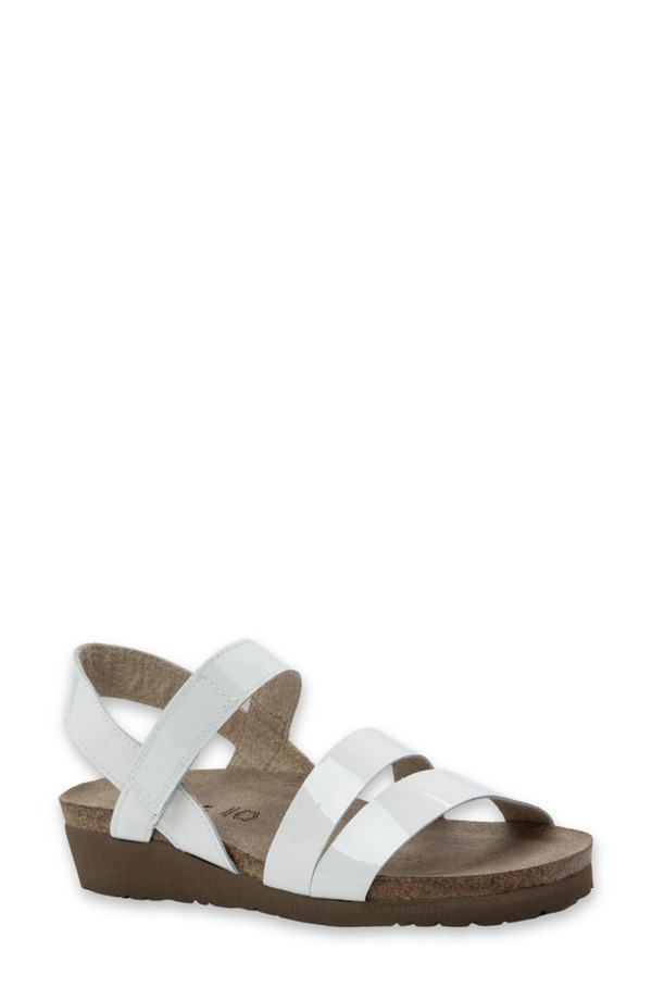 ナオト レディース シューズ 踵 サンダル Naot \u0027Kayla\u0027 Sandal Porcelain Patent Leather