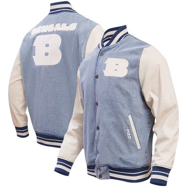 プロスタンダード メンズ ボトムス デニムパンツ ジャケット Men's Pro Standardenim Cincinnati Bengals Varsity Blues Full-Snap Varsity Jacket Denim デニム 28,470円
