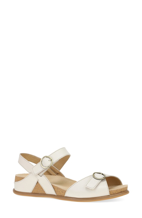 ダンスコ レディース シューズ サンダル アンクル Dansko Candace Ankle Strap Wedge Sandal Ivory Full Grain アイボリー|ReVida 店