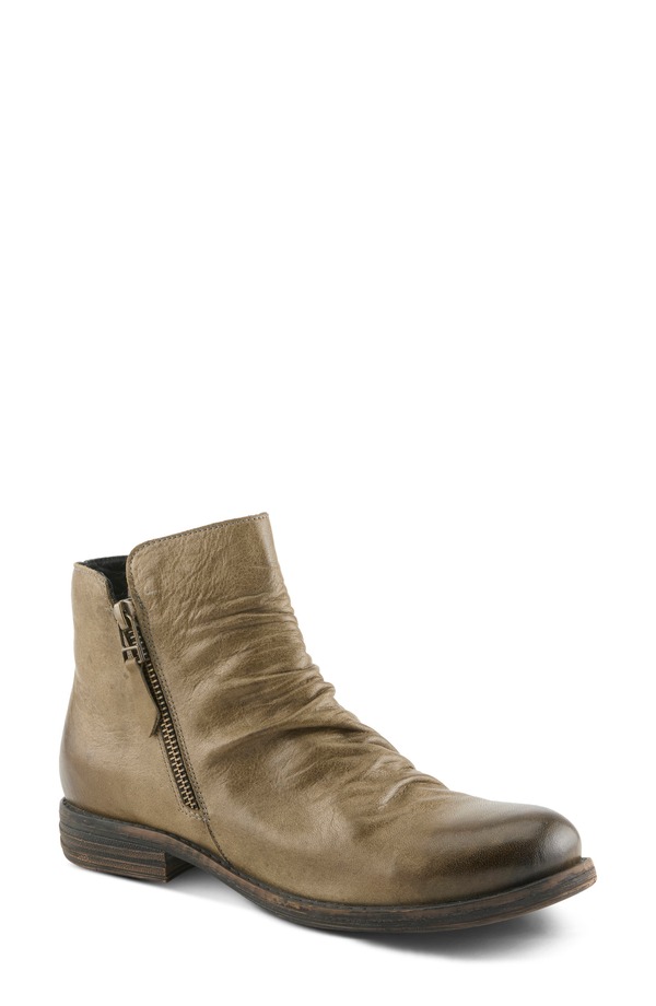 発条足取り レディース シューズ ブーツ・レインブーツ Spring Step Marquishort Boot Olive Green 緑であること
