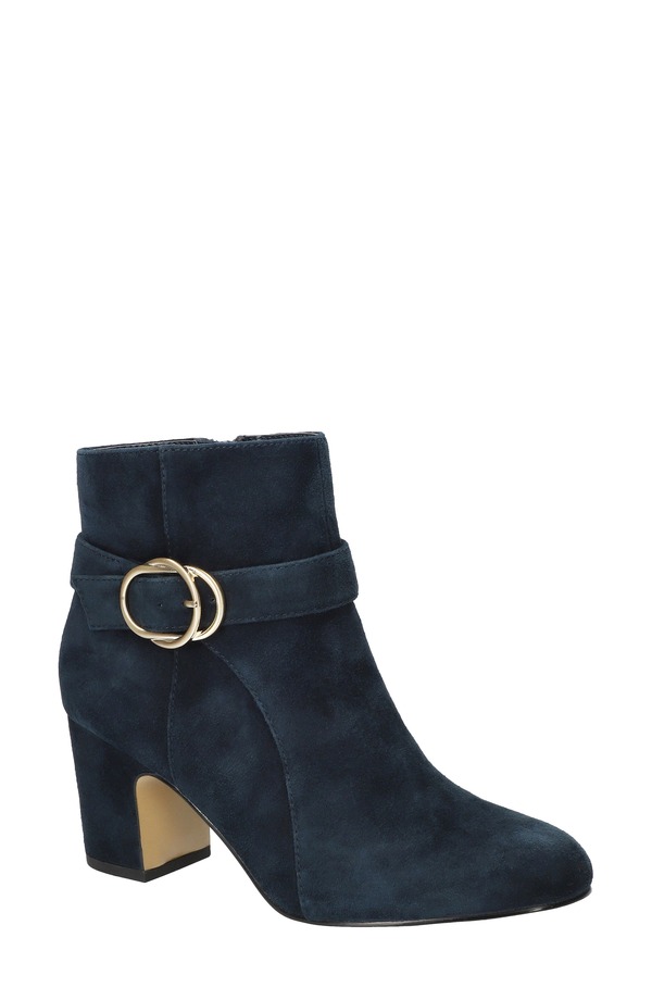 ベラヴィータ レディース シューズ ブーツ・レインブーツ Bella Vita Gamela Moto Bootie Navy Kidsuede Leather 米国海軍