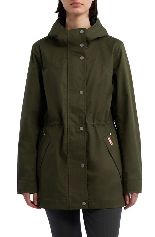 山立ち レディース アウター 上衣・上衣 Hunter Adela Hooded Waterproof Jacket Hunter Green 緑であること