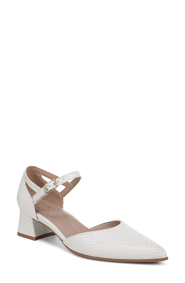 ナチュライザー レディース シューズ 踵 アンクル Naturalizer Maddox Ankle Strapointed Toe Pump Warm White 白いこと
