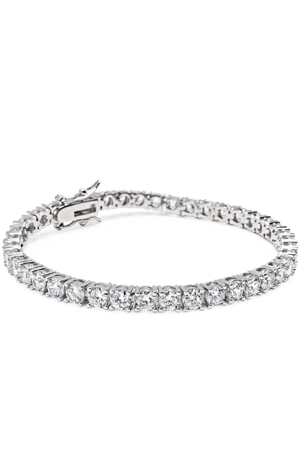 ナイアヤラ メンズ アクセサリー ブレスレット・バングル・アンクレット Nialaya Gold Tennis Bracelet Silver シルバー|ReVida 店