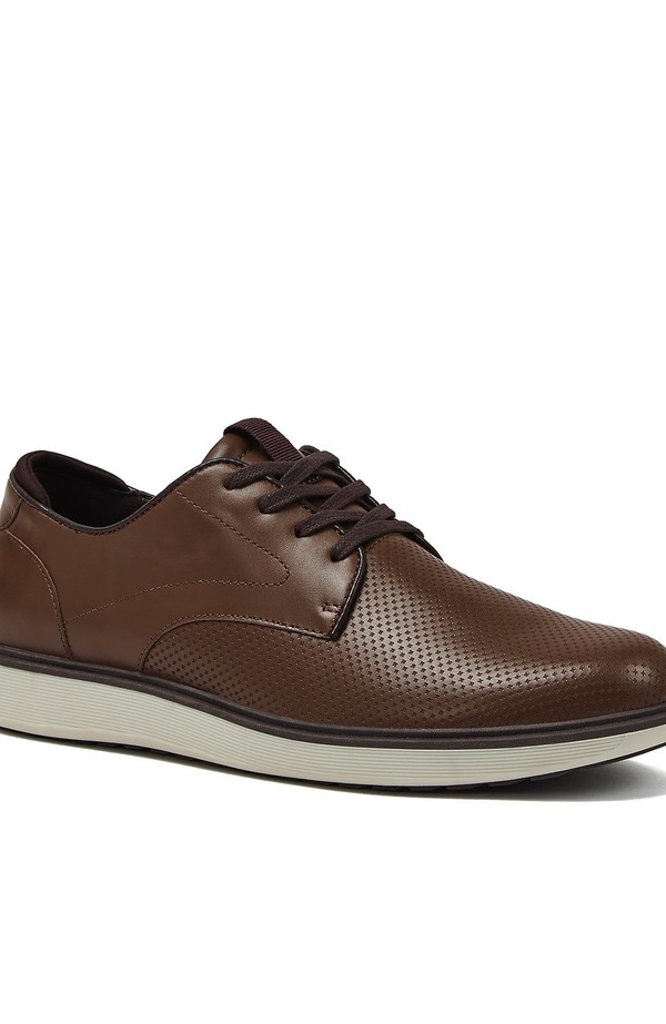 ランズエンド メンズ シューズ オックスフォード ダービー レース レザー Lands End Leather Lace Up Derby Oxfords Dark Caramel