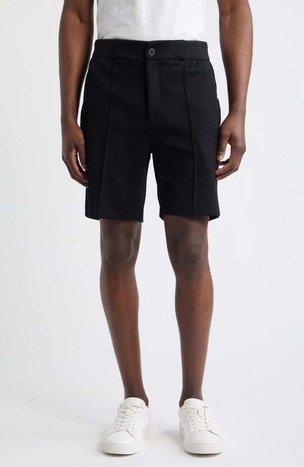 ブガッチ メンズ ボトムス ハーフパンツ・ショーツ ショートパンツ Bugatchi Softouch Pintuck Shorts Black ブラック