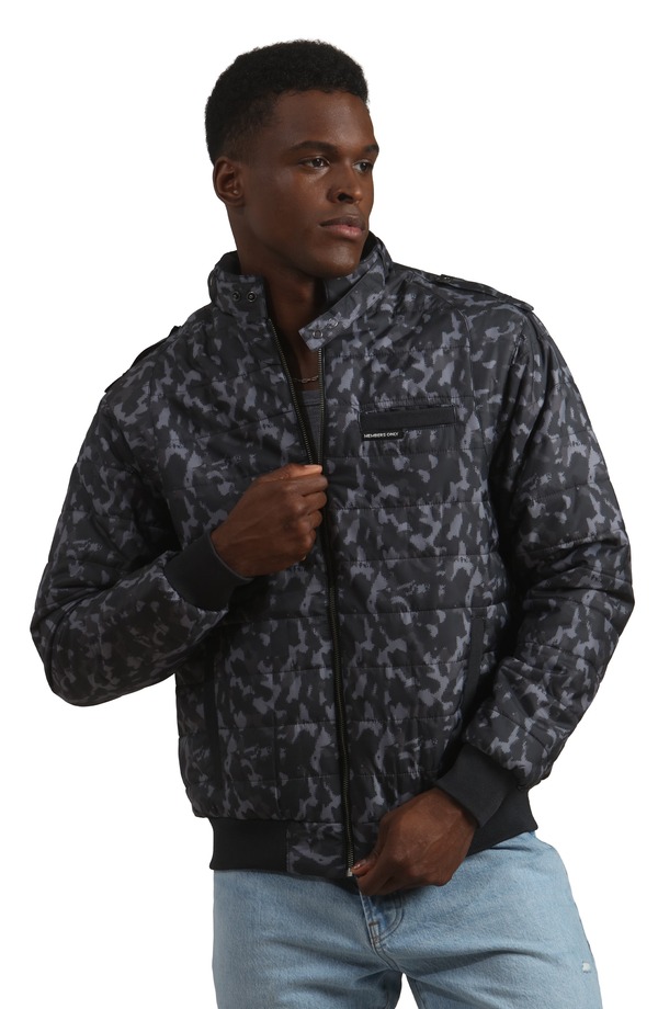 メンバーズオンリー メンズ アウター ジャケット・ブルゾン キルティング Members Only SoHo Quilted Jacket Black Camo ブラック｜ReVida 店 30,420円