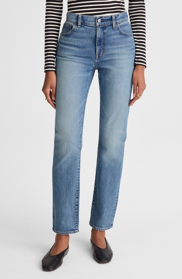 メイドウェル レディース ボトムス デニムパンツ ストレート アンクル ジーンズ Madewell The Jules Ankle Slim Straight Leg Jeans Atlin Wash