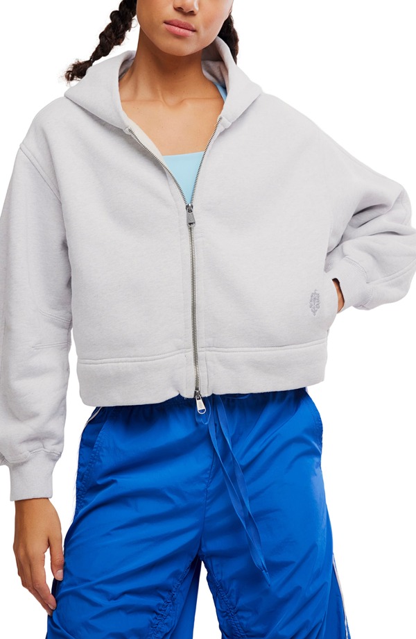 フリーピープル レディース アウター パーカー・スウェット コットン Free People FP Movement A Cut Above Cotton Zip Hoodie White Heather ホワイト