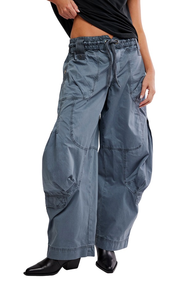 フリーピープル レディース ボトムス カジュアルパンツ コットン Free People Onset Cotton Twill Parachute Pantsteel