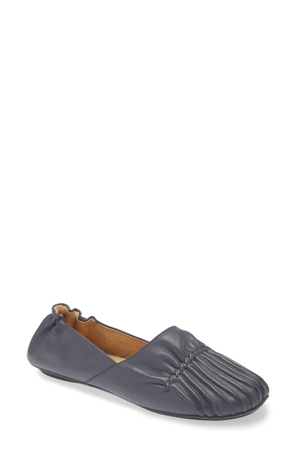 黒茶青み レディース シューズ パンプス Chocolat Blu Cam Flat Navy Leather 米国海軍