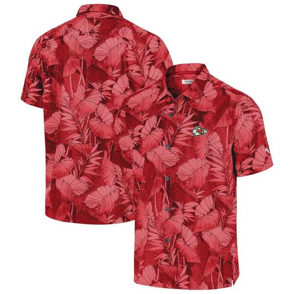 トッミーバハマ メンズ トップス シャツ Men's Tommy Bahama Red Kansas City Chiefs Bahama Coast Nuevo Fronds Camp Button-Up Shirt Red レッド|ReVida 店