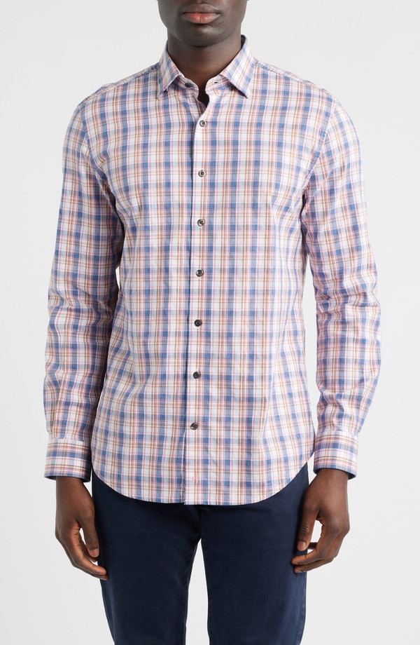 ジョニー オー メンズ トップス シャツ johnnie-O Jordi Plaid Button-Up Shirt Lollipop チェック｜ReVida 店