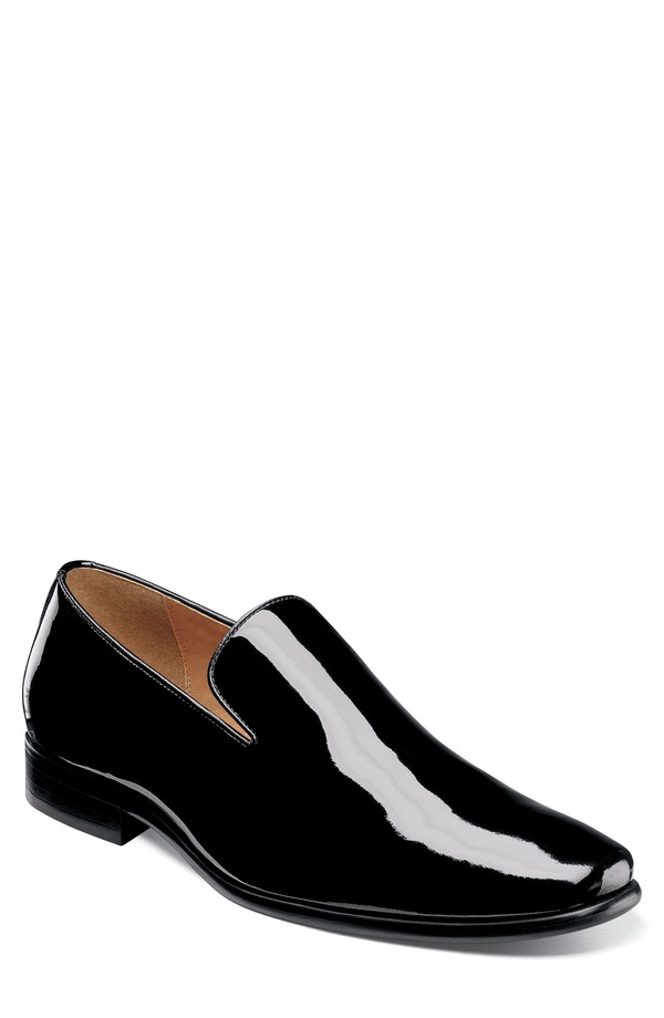 フローシャイム メンズ シューズ ローファー Florsheim Postino Venetian Loafer Black Patent ブラック｜ReVida 店