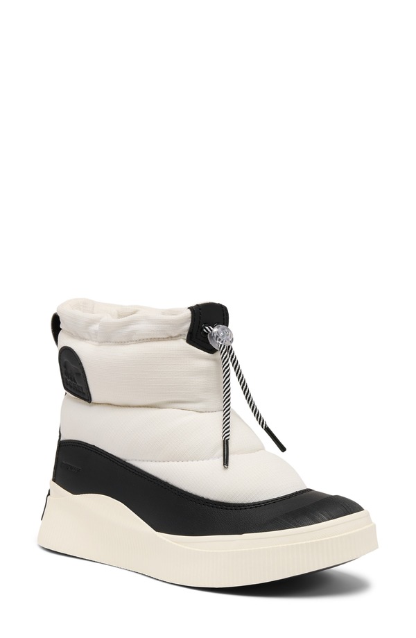 ソレル レディース シューズ ブーツ・レインブーツ レース SOREL Out N About IV Puffy Lace-Up Waterproof Boot Sea Salt/ Black ブラック|ReVida 店