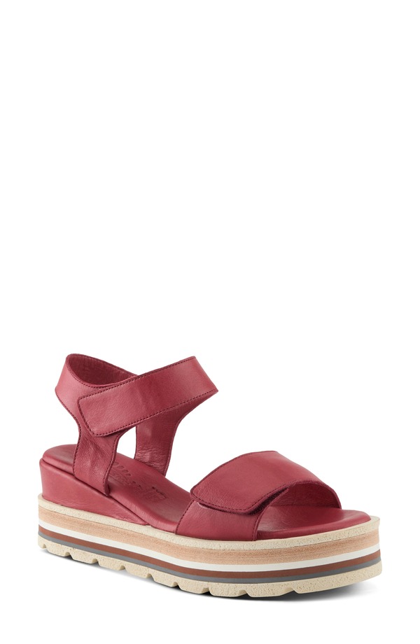スプリングステップ レディース シューズ サンダル プラットフォーム Spring Step Hileman Platform Sandal Dark Red レッド