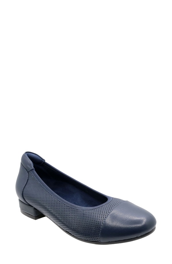 ダイビッドテイト レディース シューズ パンプス キャップ David Tate Newton Cap Toe Flat Navy ネイビー