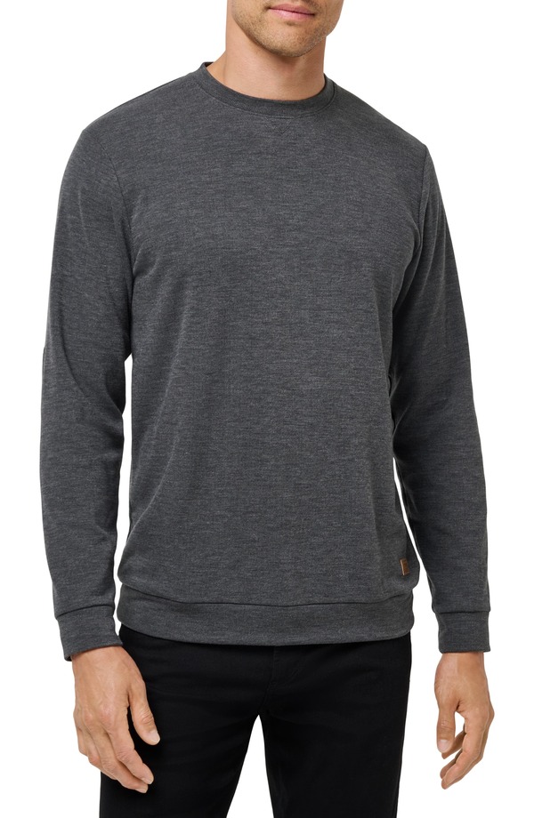 トラビスマヒュー メンズ トップス Tシャツ TravisMathew Cloud Long Sleeve T-Shirt Heather Black ブラック