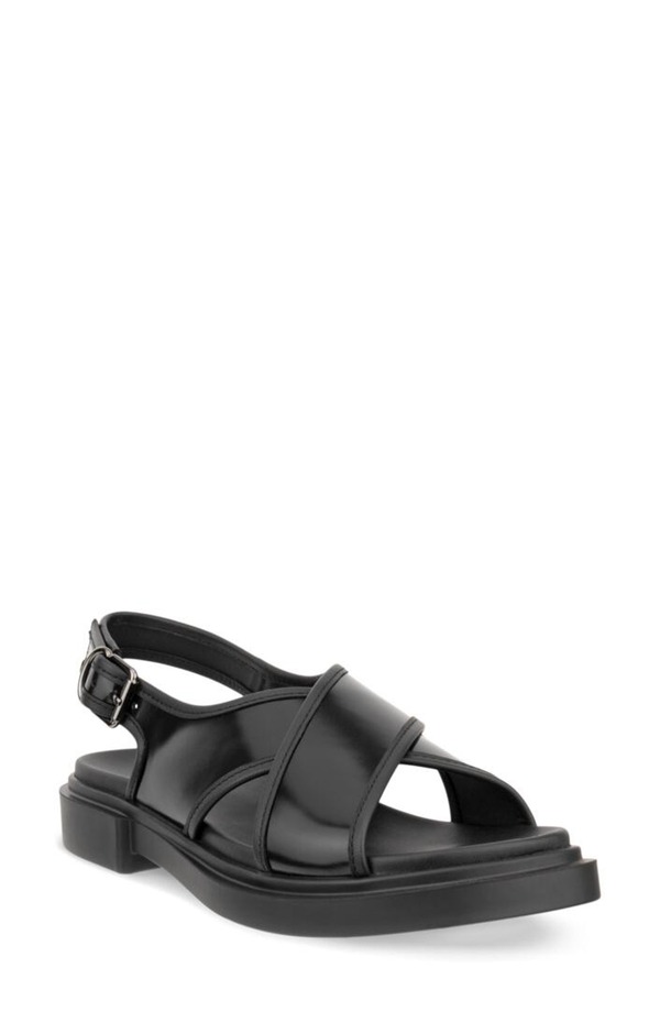 残響音 レディース シューズ 踵 サンダル ECCO Seoul Slingback Sandal Black/ Black 黒いこと