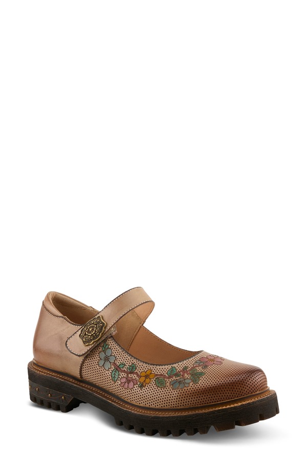 スプリングステップ レディース シューズ パンプス プラットフォーム L'Artiste by Spring Step Danuella Platformary Jane Beige Multi ベージュ