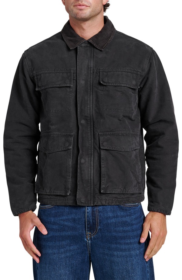 クイックシルバー メンズ アウター ジャケット・ブルゾン コットン Quiksilver Waterman Refugio Cotton Canvas Jacket Phantom
