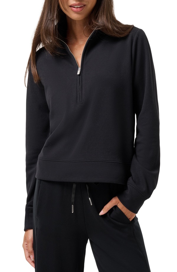 トラビスマヒュー レディース アウター パーカー・スウェット ハーフジップ TravisMathew Cloud Half Zipullover Black ブラック｜ReVida 店