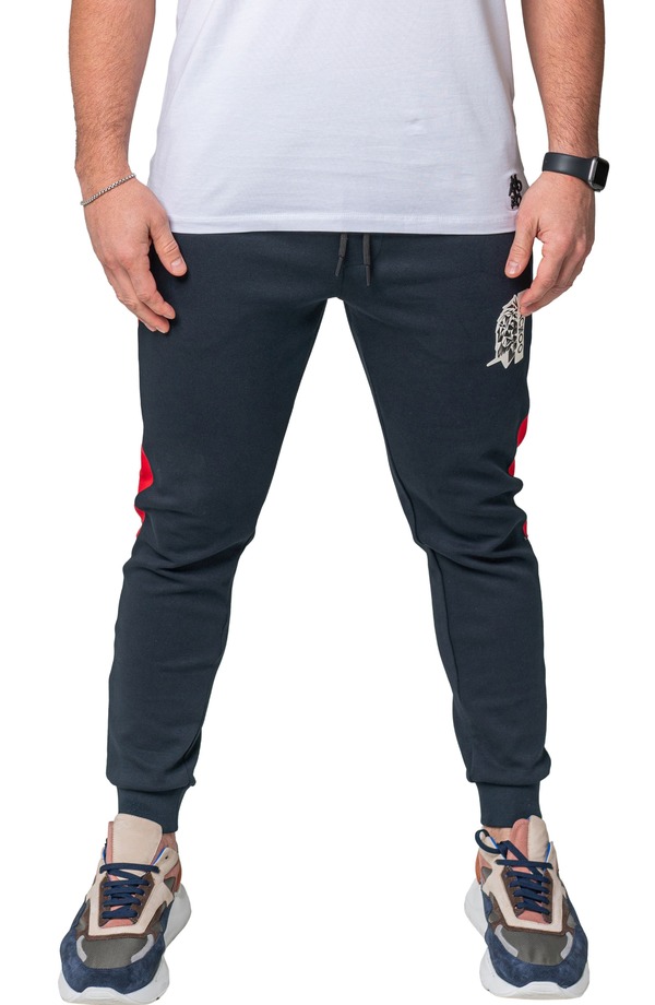 マセオ メンズ ボトムス 心地よいズボン下 色合い差しつかえる ジョガーパンツ フリース Maceoo Colorblock Fleece Joggers Blue 青色