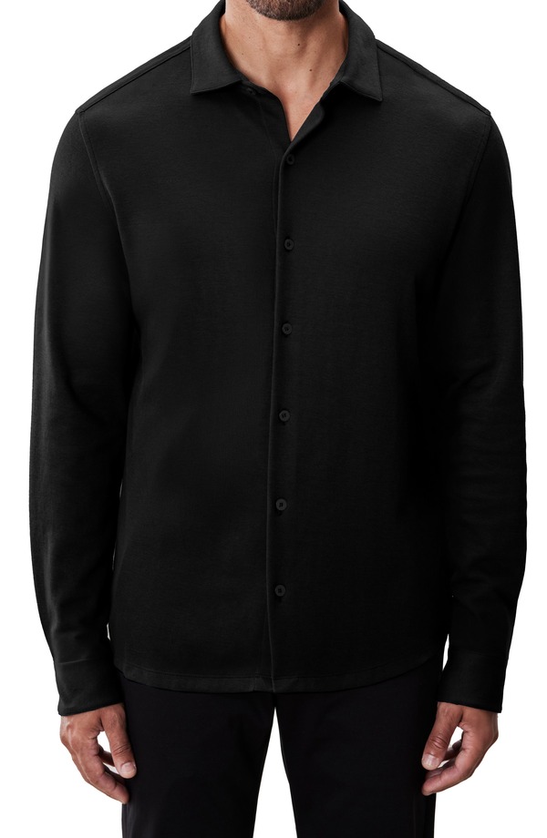 ロバートバラケット メンズ トップス シャツ ニット Robert Barakett Milo Knit Button-Up Shirt Black ブラック