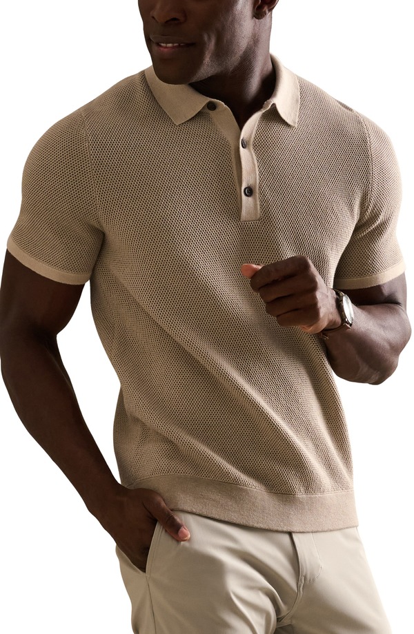 ローヌ メンズ トップス ポロシャツ ニット Rhone Mercer Knit Polo Bone