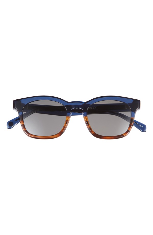 アイブブス レディース アクセサリー サングラス・アイウェア eyebobs Humble Narrator 49mm Square Sunglasses Navy Amber Crystal / Navy ネイビー