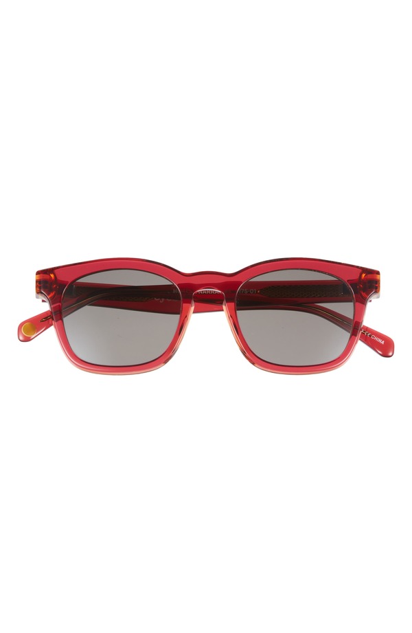 アイブブス レディース アクセサリー サングラス・アイウェア eyebobs Humble Narrator 49mm Square Sunglasses Red / Orange Crystal レッド