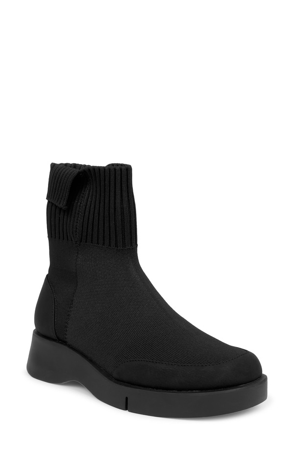 エアロソールズ レディース シューズ ブーツ・レインブーツ 編み物 Aerosoles Flame Flatform Knit Bootie Black 黒いこと