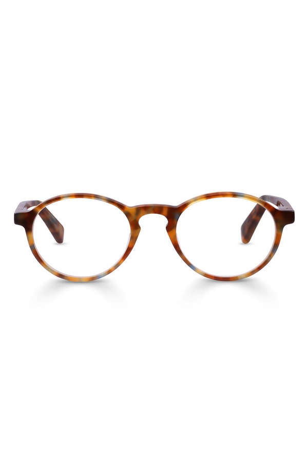 アイブブス レディース アクセサリー サングラス・アイウェア eyebobs Board Stiff 49mm Round Blue Light Blockinglassespotty Blue Tortoise ブルー