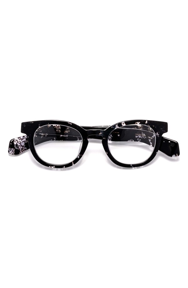 アイブブス レディース アクセサリー サングラス・アイウェア eyebobs Total Wit 45mm Round Blue Light Blockinglasses Black / Crystal Clear Tortoise ブラック