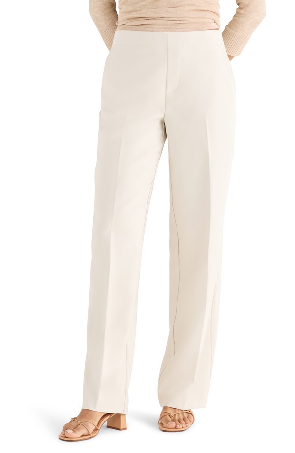 ニックプラスゾーイ レディース ボトムス レギンス ワイドレッグ パンツ NIC+ZOE Lenox Accent Stitch Wide Leg Stretch Pants Coconut