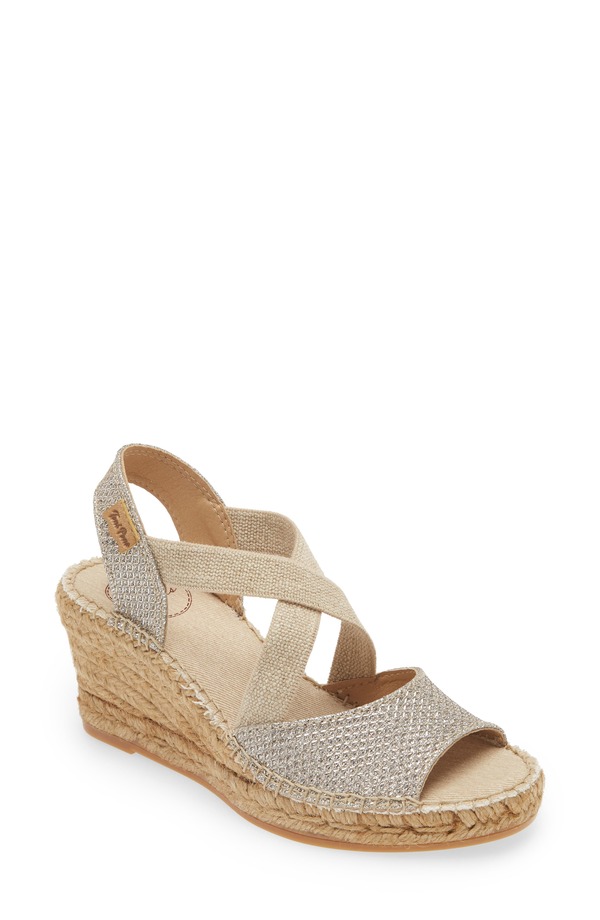 トニーポンズ レディース シューズ サンダル Toni Ponsol Wedgespadrille Sandal Platinum｜ReVida 店