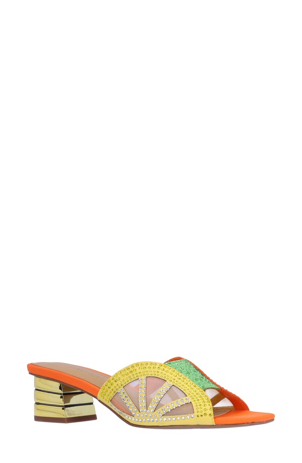 ジェイレニー レディース シューズ 踵 サンダル J. Rene Lemon Block Heel Sandalime/ Yellow/ Orange オレンジ色