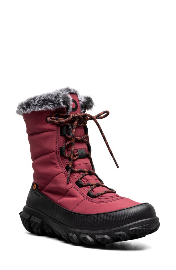 ボグス レディース シューズ ブーツ・レインブーツ キルティング Bogs Cedar Quilted Waterproof Boot Garnet