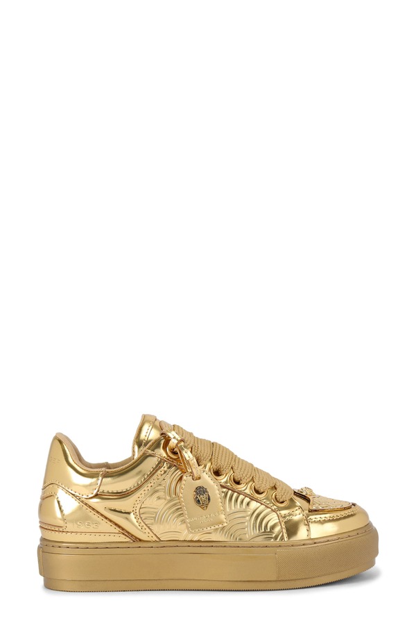 カートジェイガーロンドン レディース シューズ スニーカー プラットフォーム Kurt Geiger London Southbank Tag Platform Sneaker Gold ゴールド