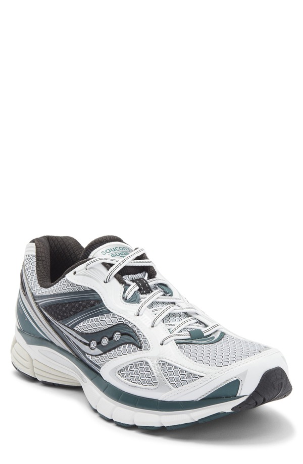 サッカニー レディース シューズ スニーカー Saucony Gender Inclusive ProGrid Guide 7 Sneaker White/ Pine 白いこと
