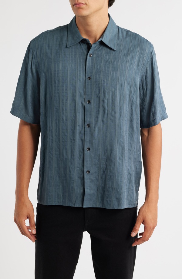 ラグアンドボーン メンズ トップス シャツ rag & bone Dalton Plaid Short Sleeve Button-Up Shirt Slate スレート