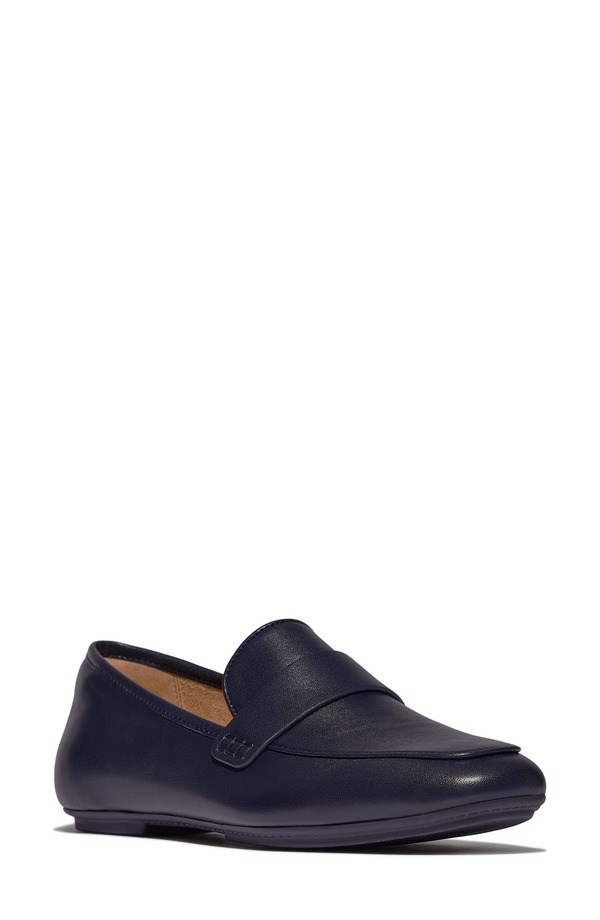 相応うフロップ レディース シューズ スリッポン・ローファー FitFlop Delicato Loafer Midnight Navy 米国海軍 レディース靴-ローファー-靴