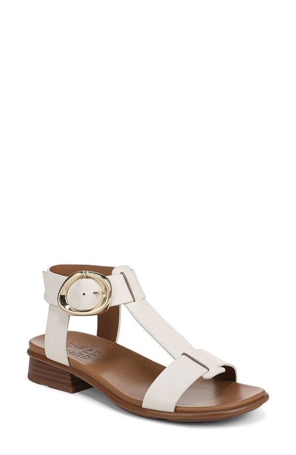 ナチュライザー レディース シューズ 踵 サンダル Naturalizer Brandy T-Strap Sandal Warm White 白いこと