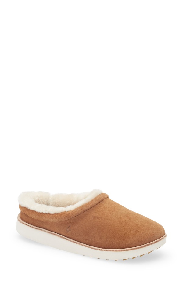 オルカイ レディース シューズ サンダル OluKai Mani Genuine Shearling Slipper Tan / Golden Sand タン