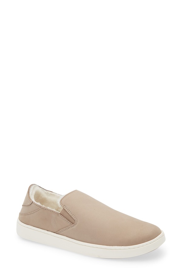 オルカイ レディース シューズ スニーカー OluKai Pehuea Cozy Waterproof Genuine Shearling Convertible Sneaker Taupe Grey / Taupe Grey グレー｜ReVida 店