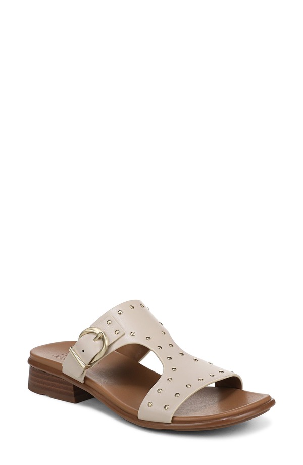 ナチュライザー レディース シューズ 踵 サンダル Naturalizer Studded Beach Slide Sandal Ivory Mist 象牙色